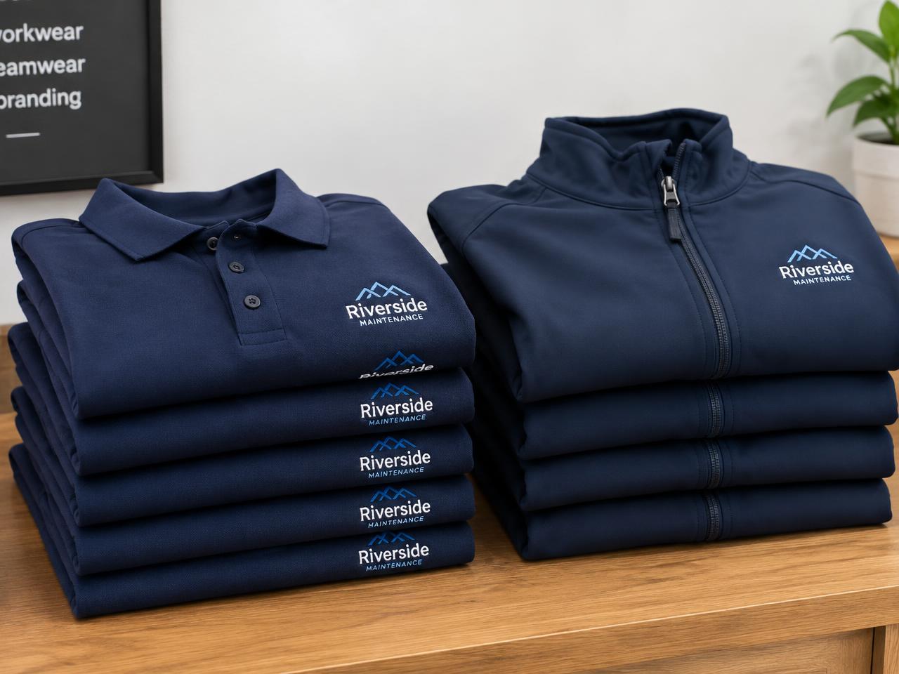 Branded fleece jackets and kit for a haulage firm's drivers